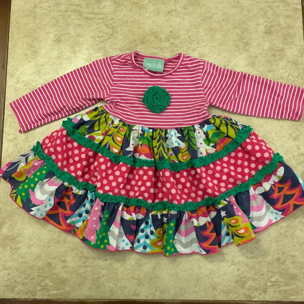 Sage and Lilly Ruffled Baby Girls Dress Size 18 Months